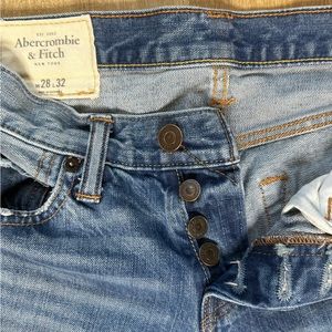 ABERCROMBIE & FITCH Button Fly cotton skinny Jeans 28x32 HOT 🔥🔥🔥